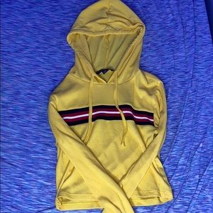 Yellow crop top sweater